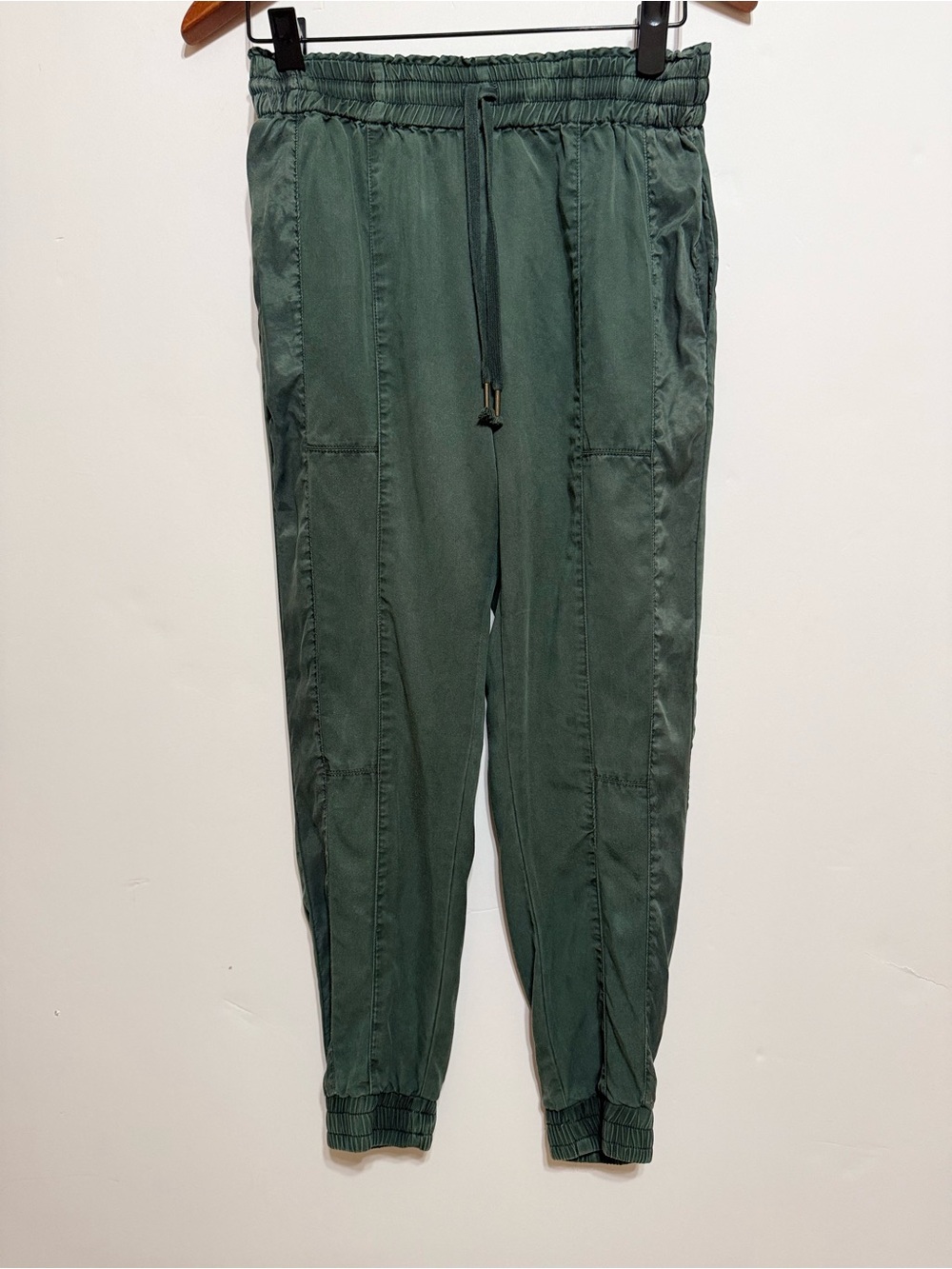 YFB Young, Fabulous & broke green Tencel elastic drawstring waist